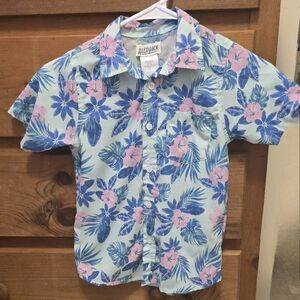 Boys (7) floral button down shirt